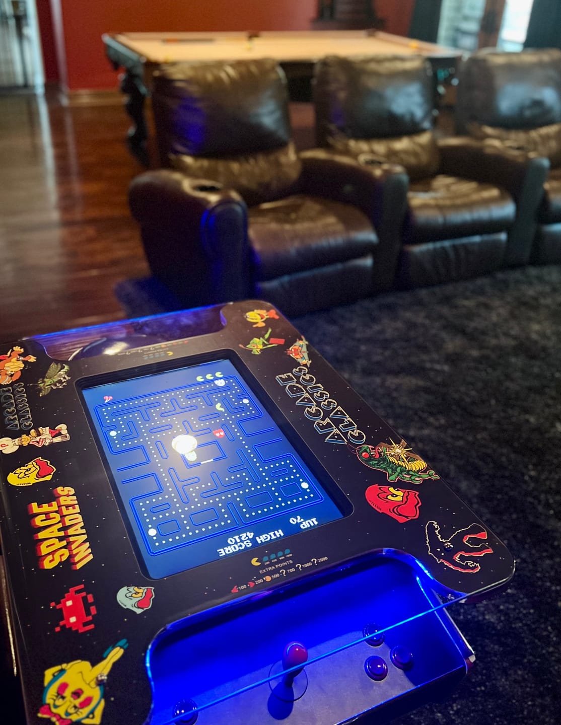 Customer photo review of Commercial Grade 60 games in 1 Arcade Commercial Cocktail Table Machine Retro Multi-cade LED
