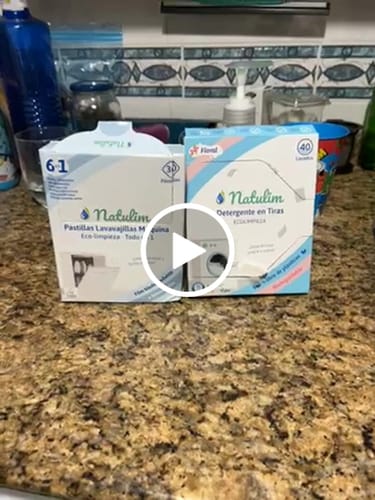 Customer video review of Eco Pastillas Lavavajillas 6 en 1 - 60 Lavados
