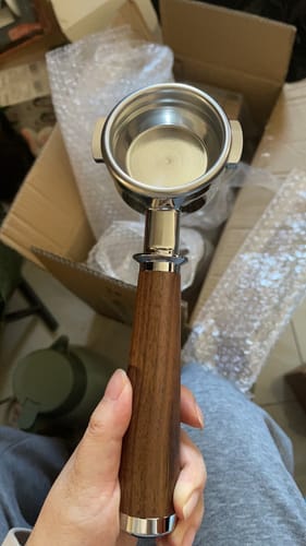 Customer photo review of Bottomless Portafilter for Breville/Lamarzocco/E61/Delonghi - MHW-3BOMBER