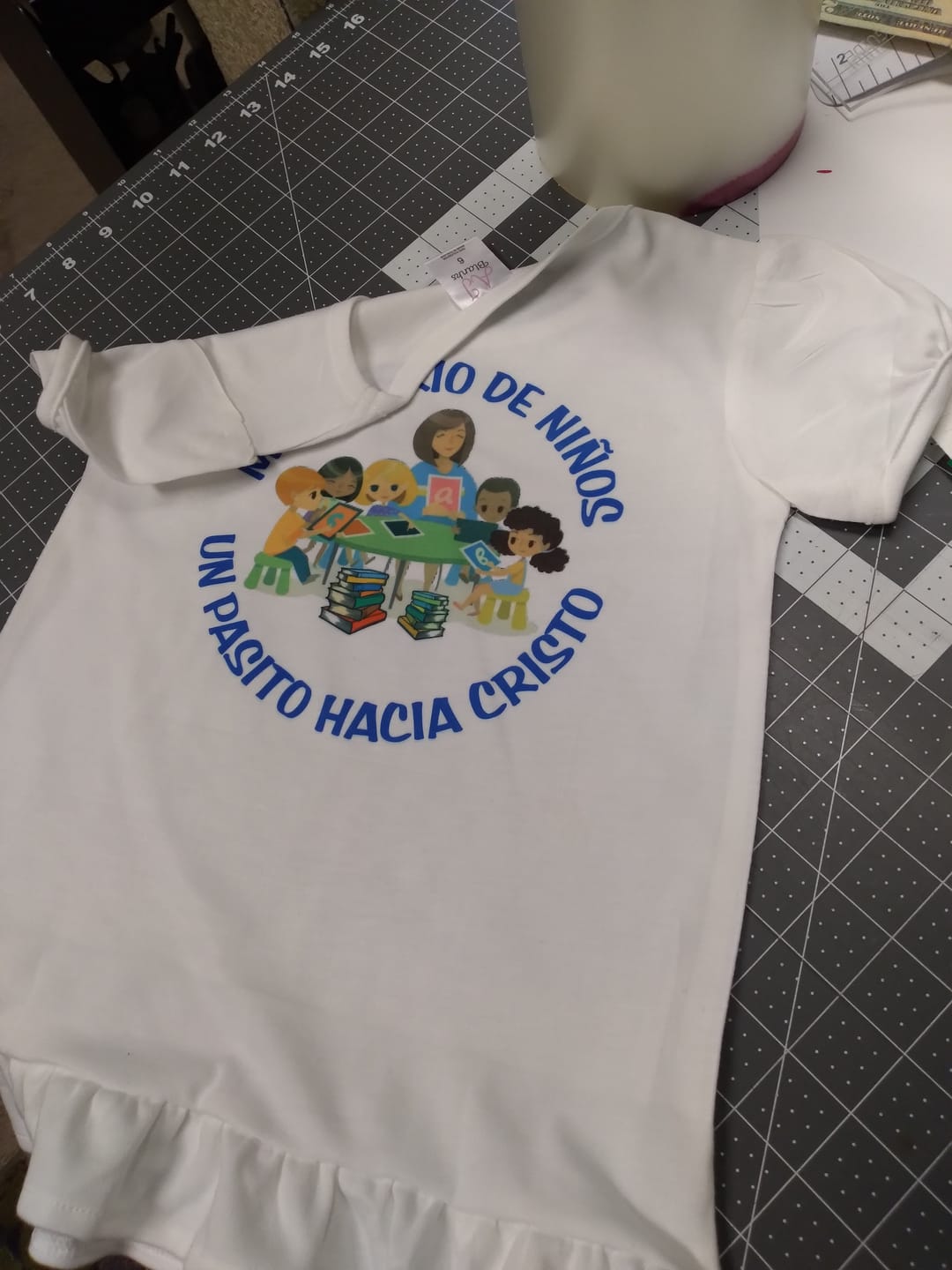 Customer photo review of Girl's SUBLIMATION RUFFLE Short Sleeve Shirt