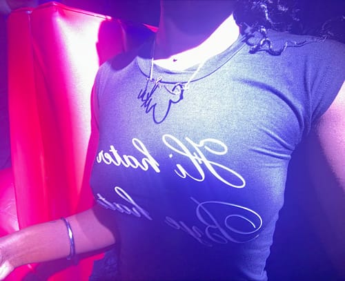 Customer photo review of MICRO MINI SHORTS (PINK)