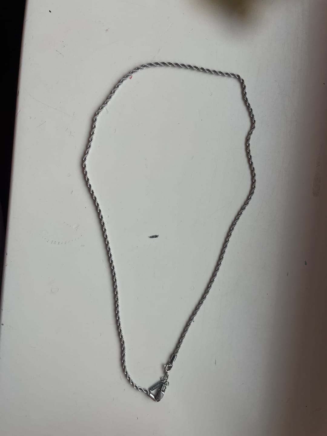 Customer photo review of CLEAN ROPE CHAIN. - 3MM WHITE GOLD