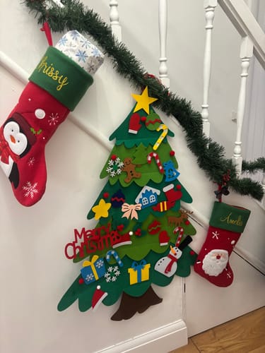 Customer photo review of Felt Christmas Tree - Montessori Kids Toy