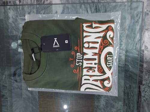 Customer photo review of FOREST GREEN PRINTED SWEATSHIRT