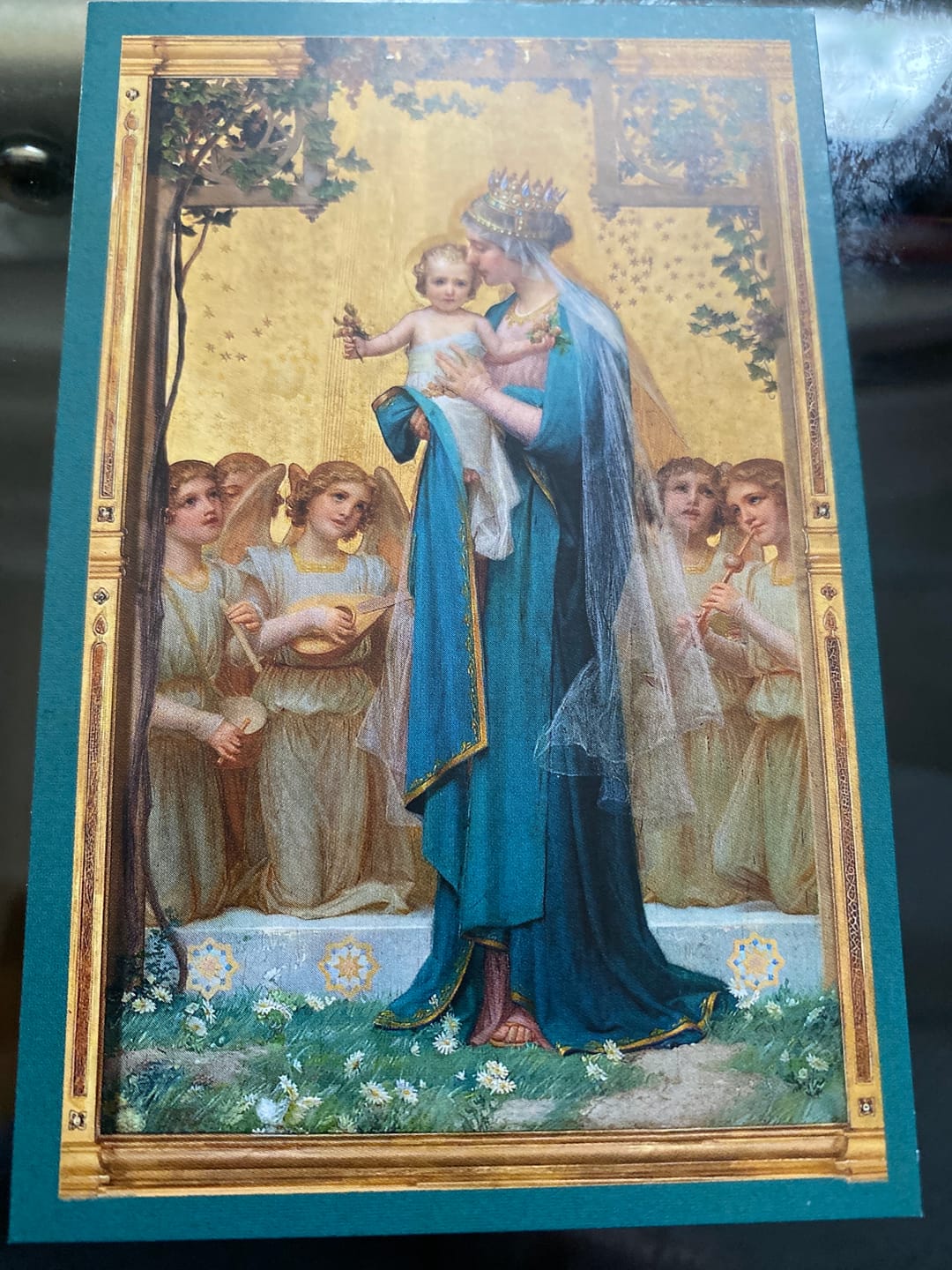 Customer photo review of New! 50 Restored Vintage Holy Cards – Variety Pack of 50 – Beautiful and Inspirational