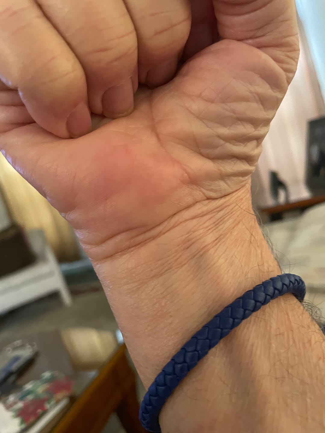 Customer photo review of Vertig Magnetic Leather Bracelet Blue