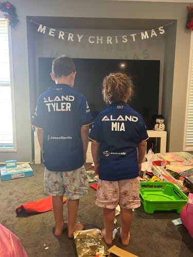 Customer photo review of 2025 Parramatta Eels Home Jersey - Kids