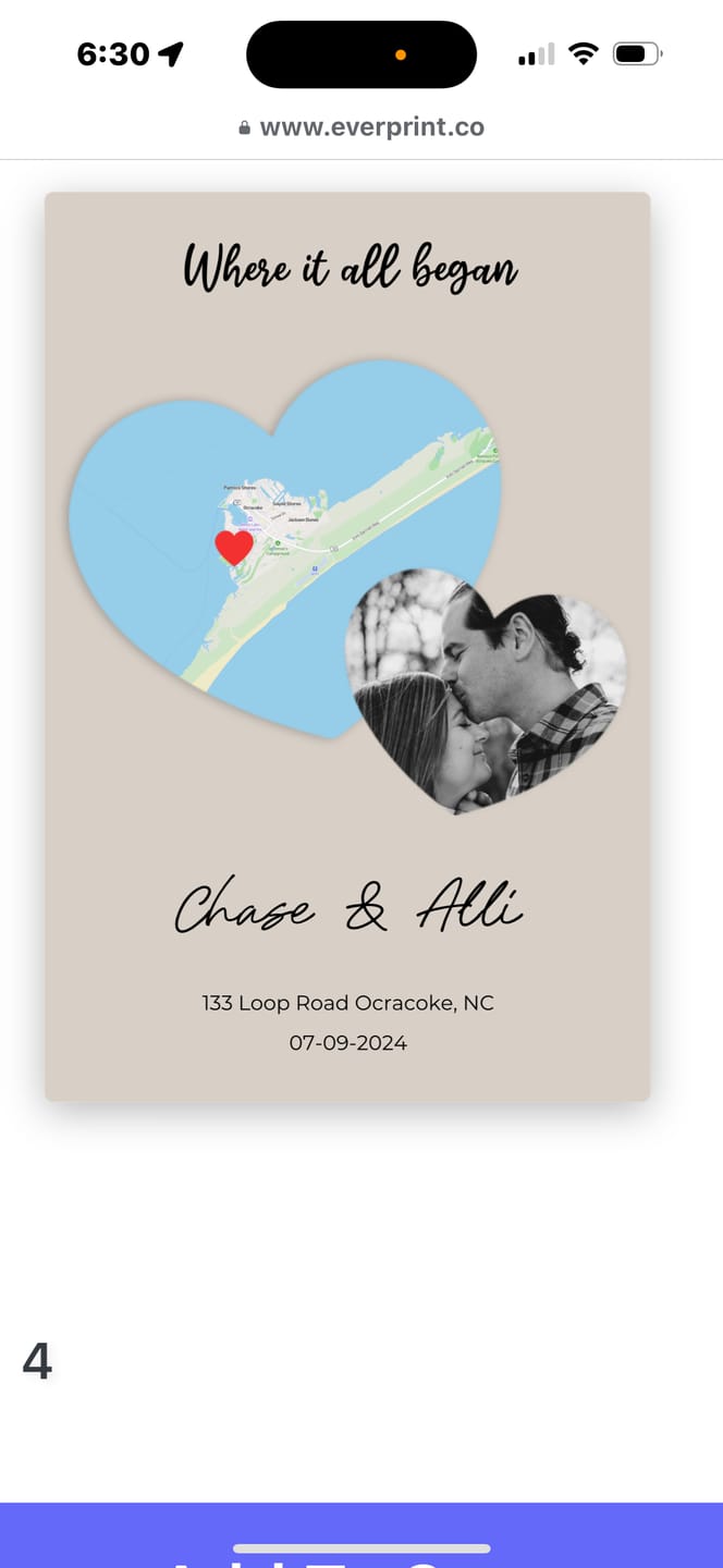 Customer photo review of Where it all began - Personalised Poster