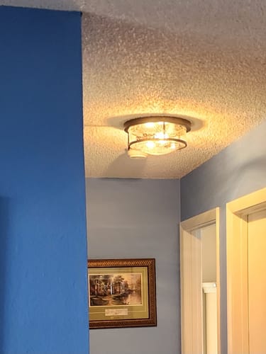 Customer photo review of Farmhouse Round Glass Flush Mount