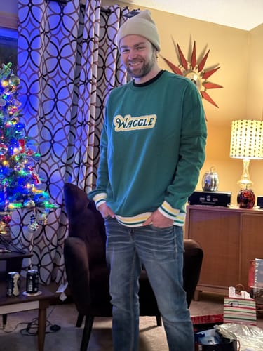 Customer photo review of Founder's Crewneck - Azalea Collection