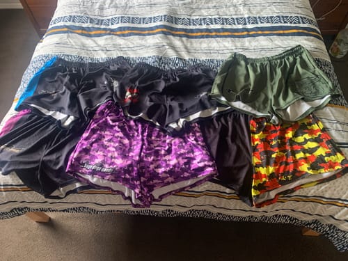 Customer photo review of Indigenous Print Footy Shorts - WITH POCKETS
