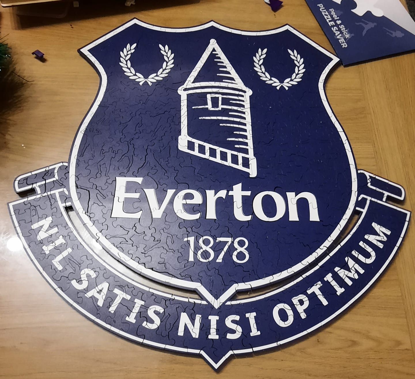 Customer photo review of Everton FC® Logo - Wooden Puzzle