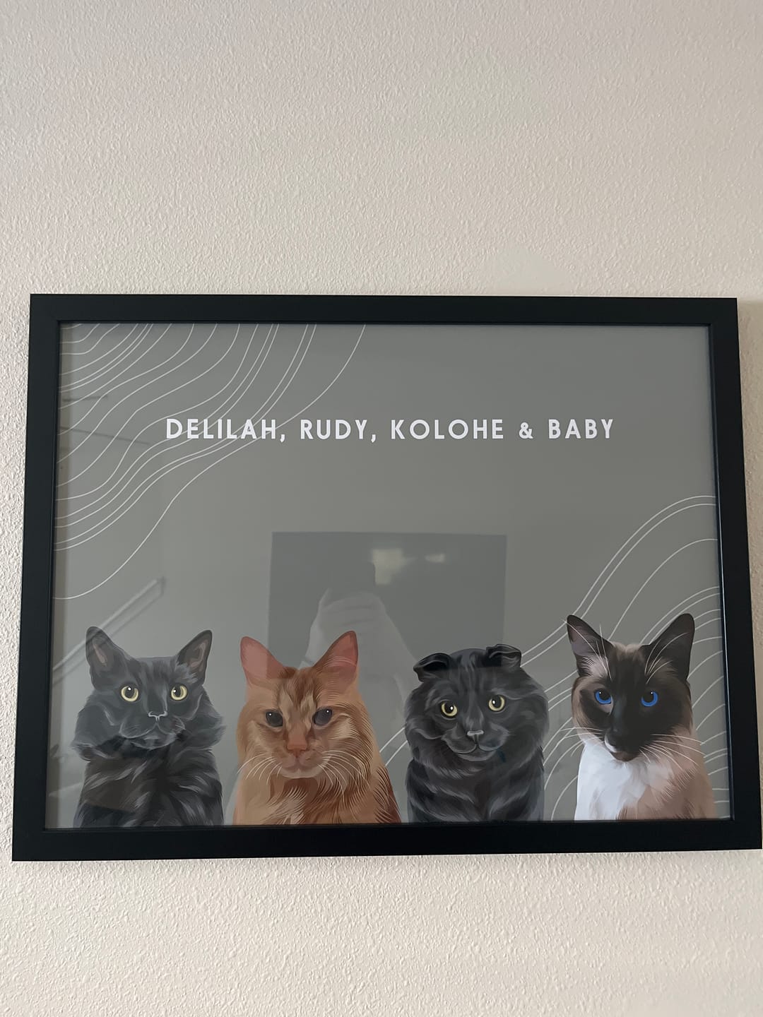 Customer photo review of Custom Four Pet Portrait