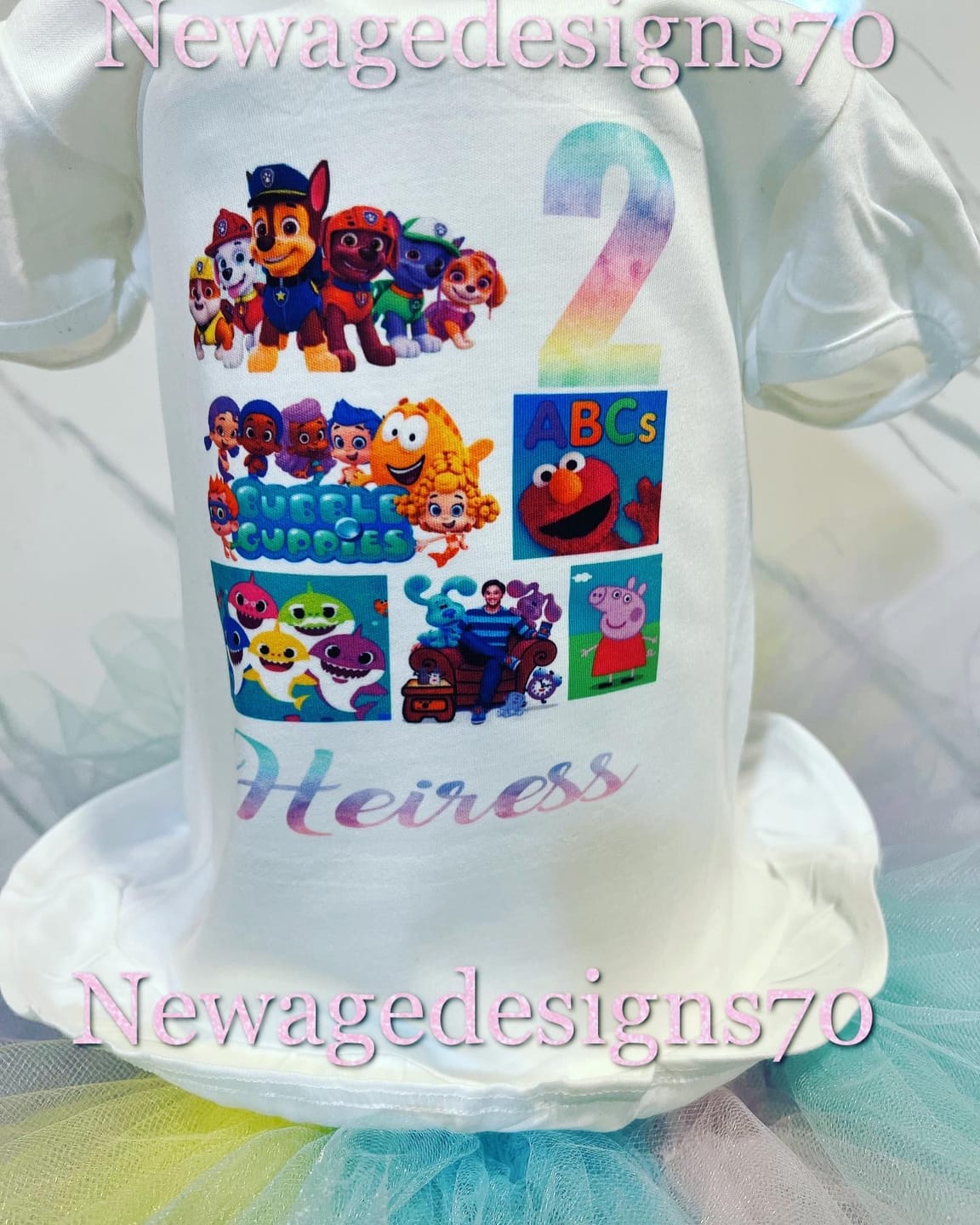 Customer photo review of Girl's SUBLIMATION RUFFLE Short Sleeve Shirt
