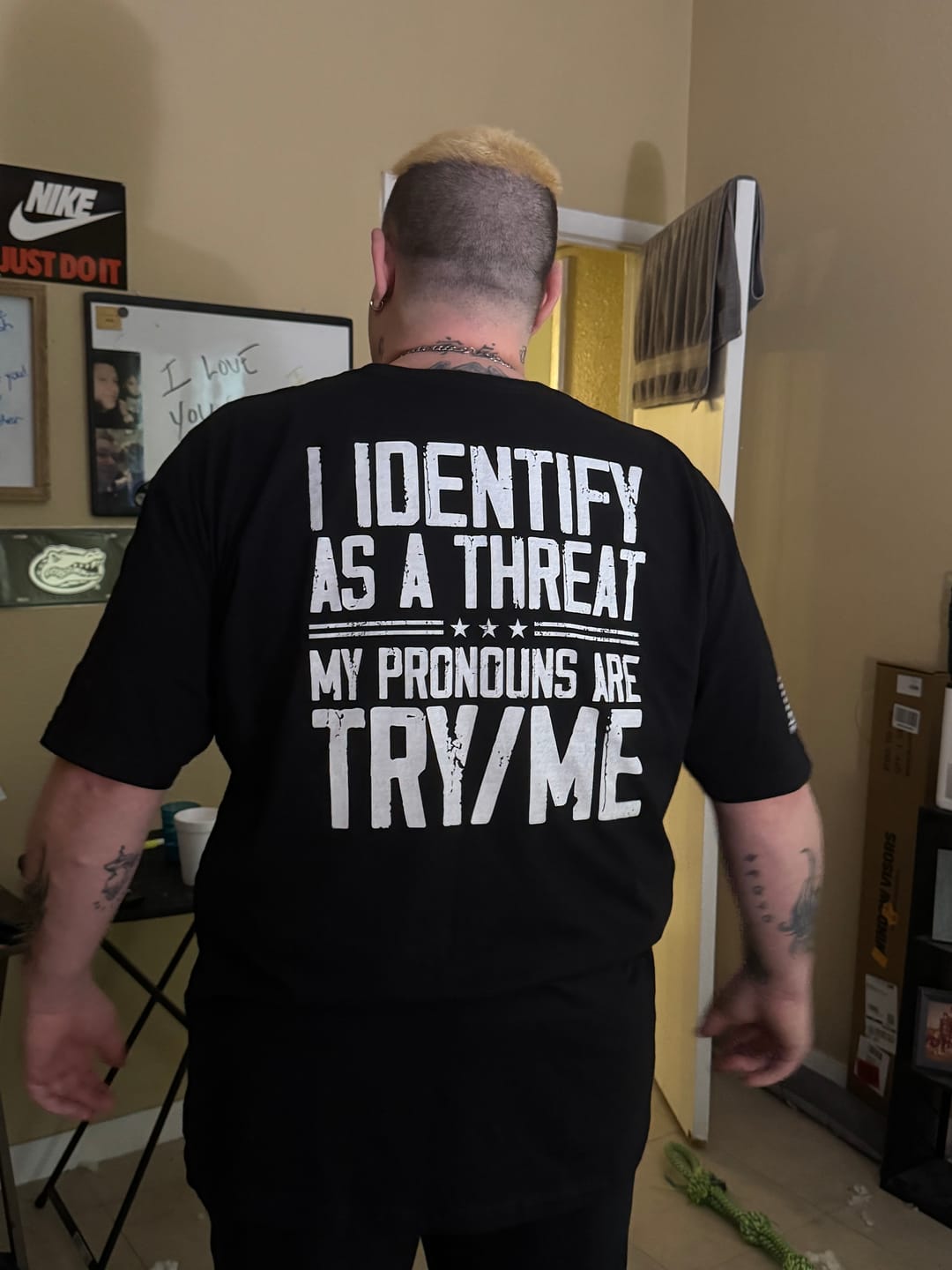 Customer photo review of I Identify As A Threat