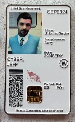 Customer photo review of Personalized CAC Card Army Veteran Air Force Veteran Navy Marine USCG Any Branches Challenge Coin