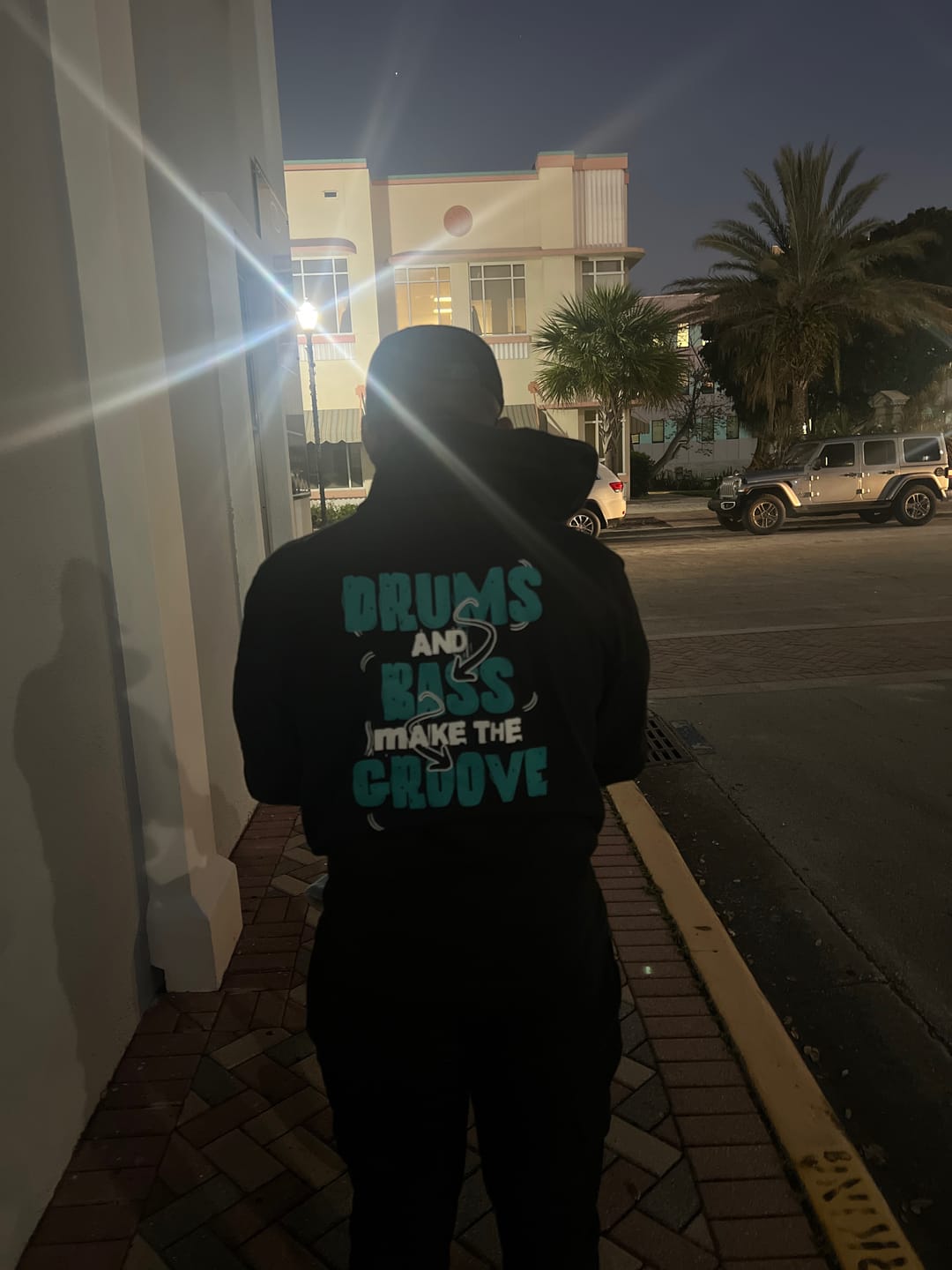 Customer photo review of Groove Hoodie (Black/Aqua)