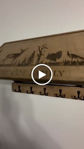 Customer video review of PERSONALIZABLE DEER AND TURKEY SCENE 1