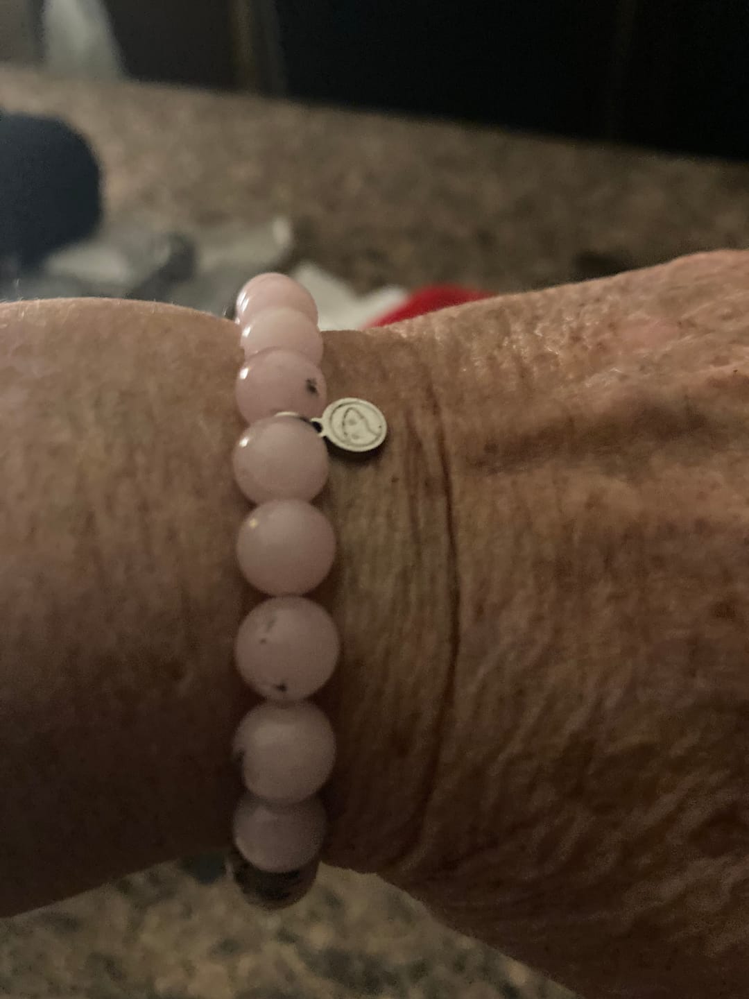 Customer photo review of Cherry Blossom Jasper Bracelet