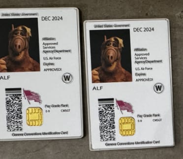 Customer photo review of Personalized CAC Card Army Veteran Air Force Veteran Navy Marine USCG Any Branches Challenge Coin