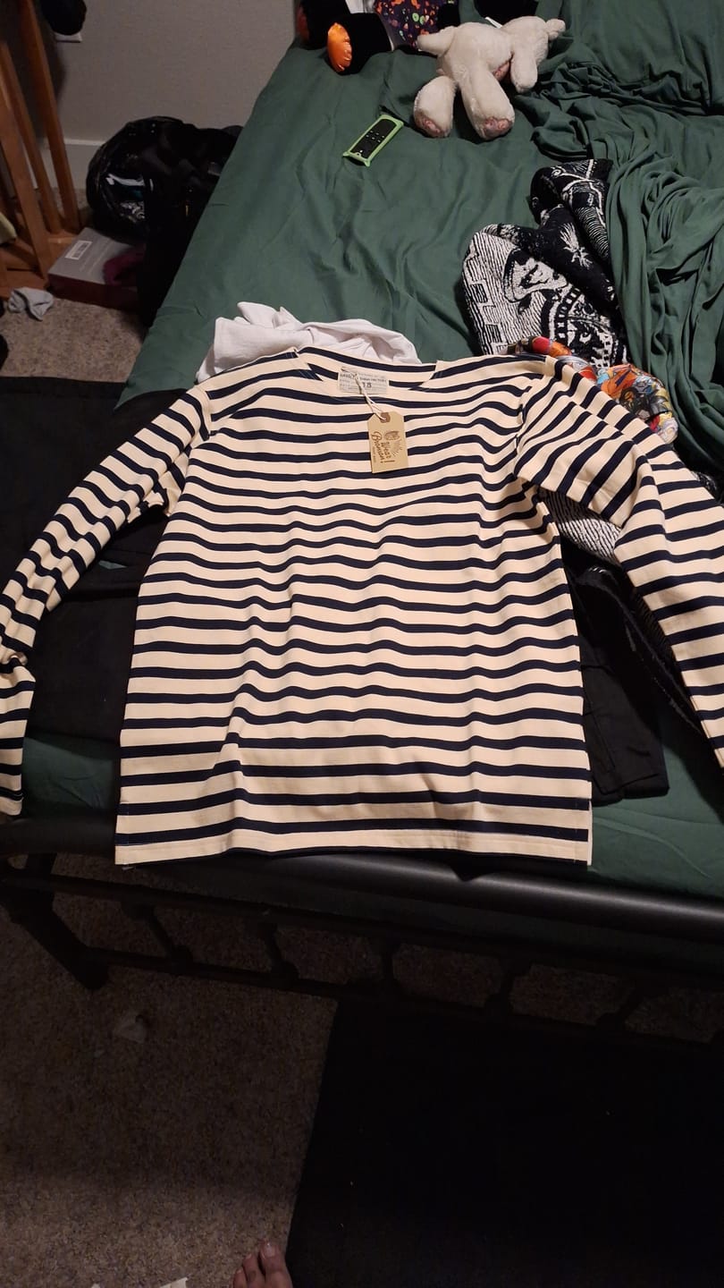 Customer photo review of Breton Stripe Long Sleeve T-Shirt