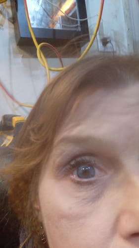 Customer photo review of Cocktail Margarita Blue Colored Contact Lenses
