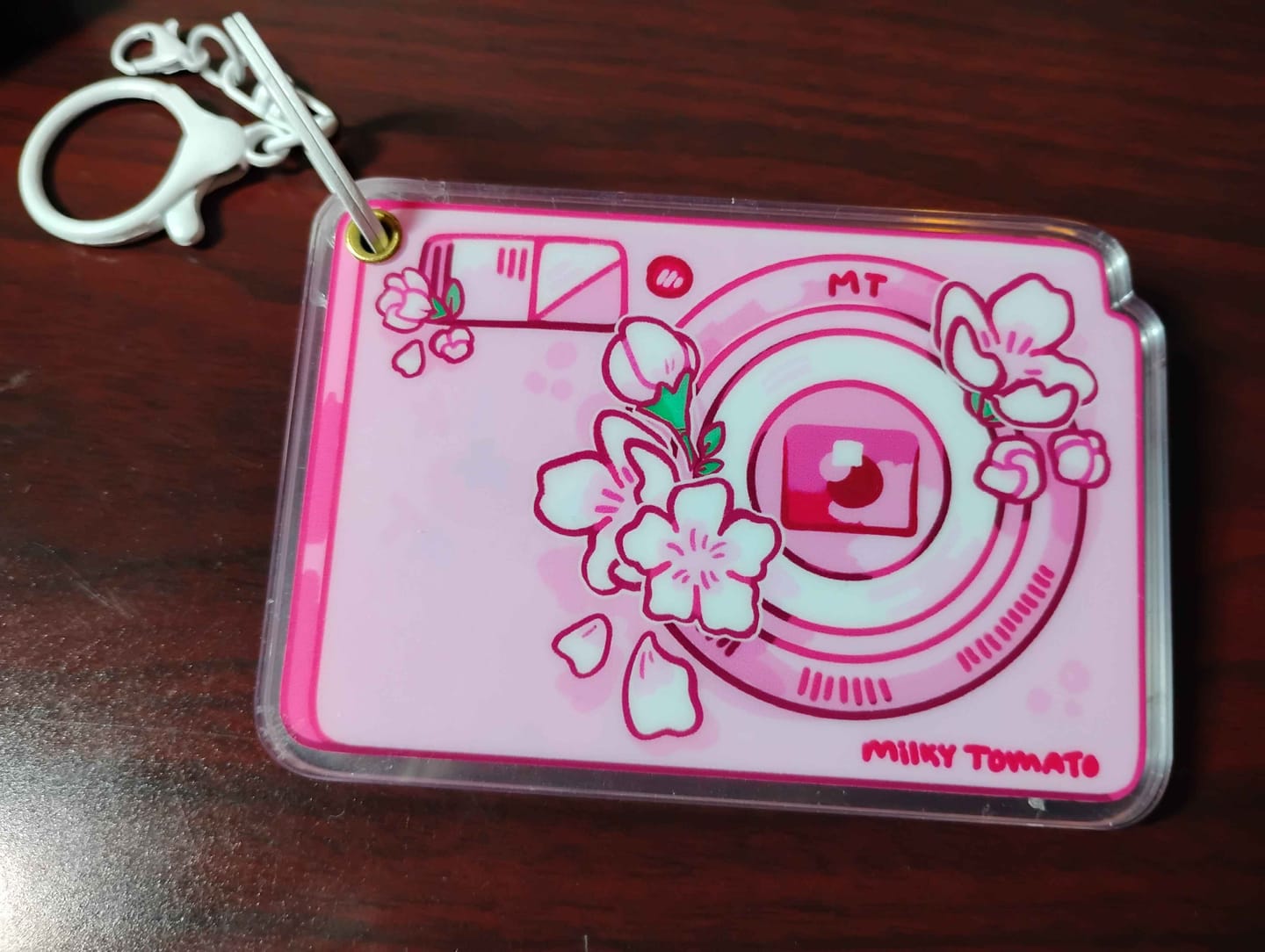 Customer photo review of PREORDER! Cherry Blossom Camera Keychain Picture Frame