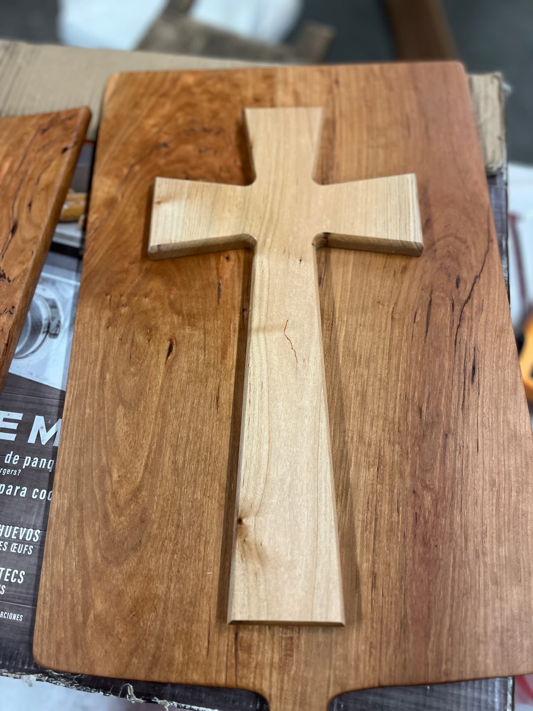 Customer photo review of 15x8" Flared Cross Acrylic Router Template