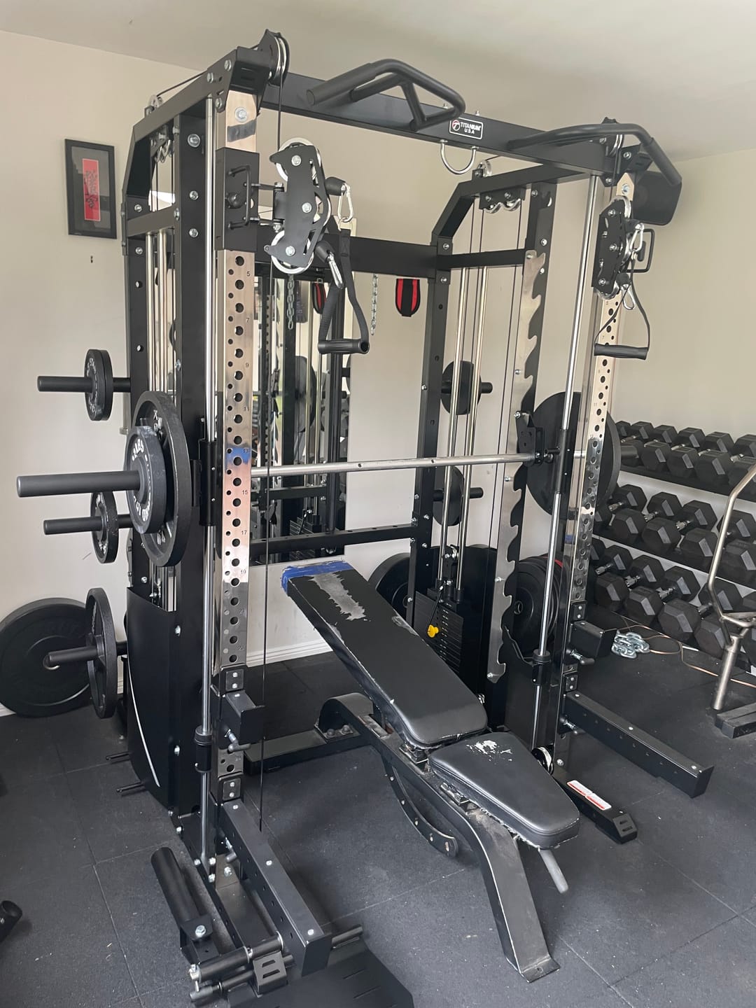 Customer photo review of TITANIUM USA G50 FUNCTIONAL SMITH MACHINE WITH WEIGHT STACKS