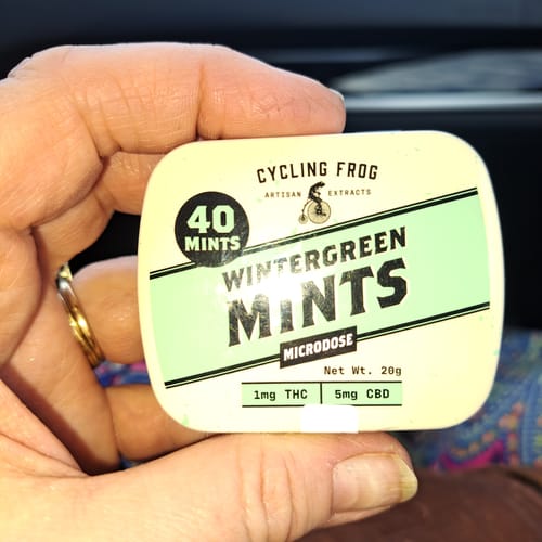 Customer photo review of Wintergreen Mints, 1mg THC + 5mg CBD, 40ct