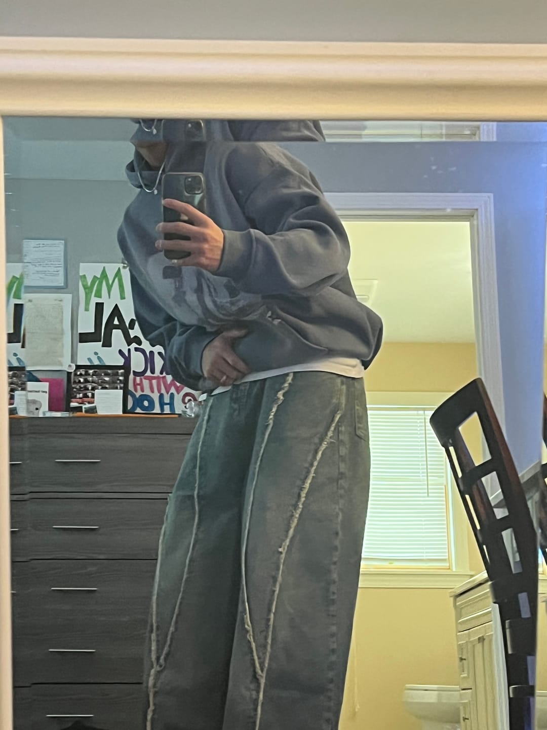 Customer photo review of Aelfric Eden Baggy Fringe Jeans