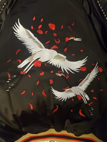 Customer photo review of Double Flying Cranes Sukajan Souvenir Jacket