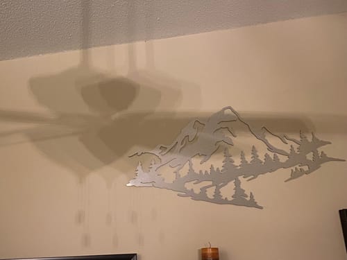 Customer photo review of Mountain Range View - Metal Wall Art