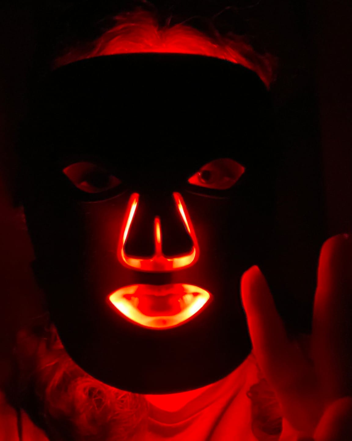 Customer photo review of LED Light Therapy Face Mask