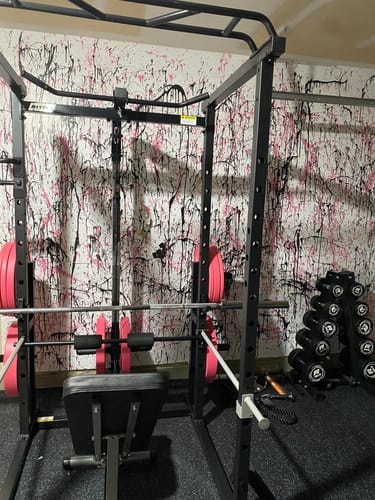 Customer photo review of RitFit Rubber Hex Dumbbells Set with Rack 60LB-300LB