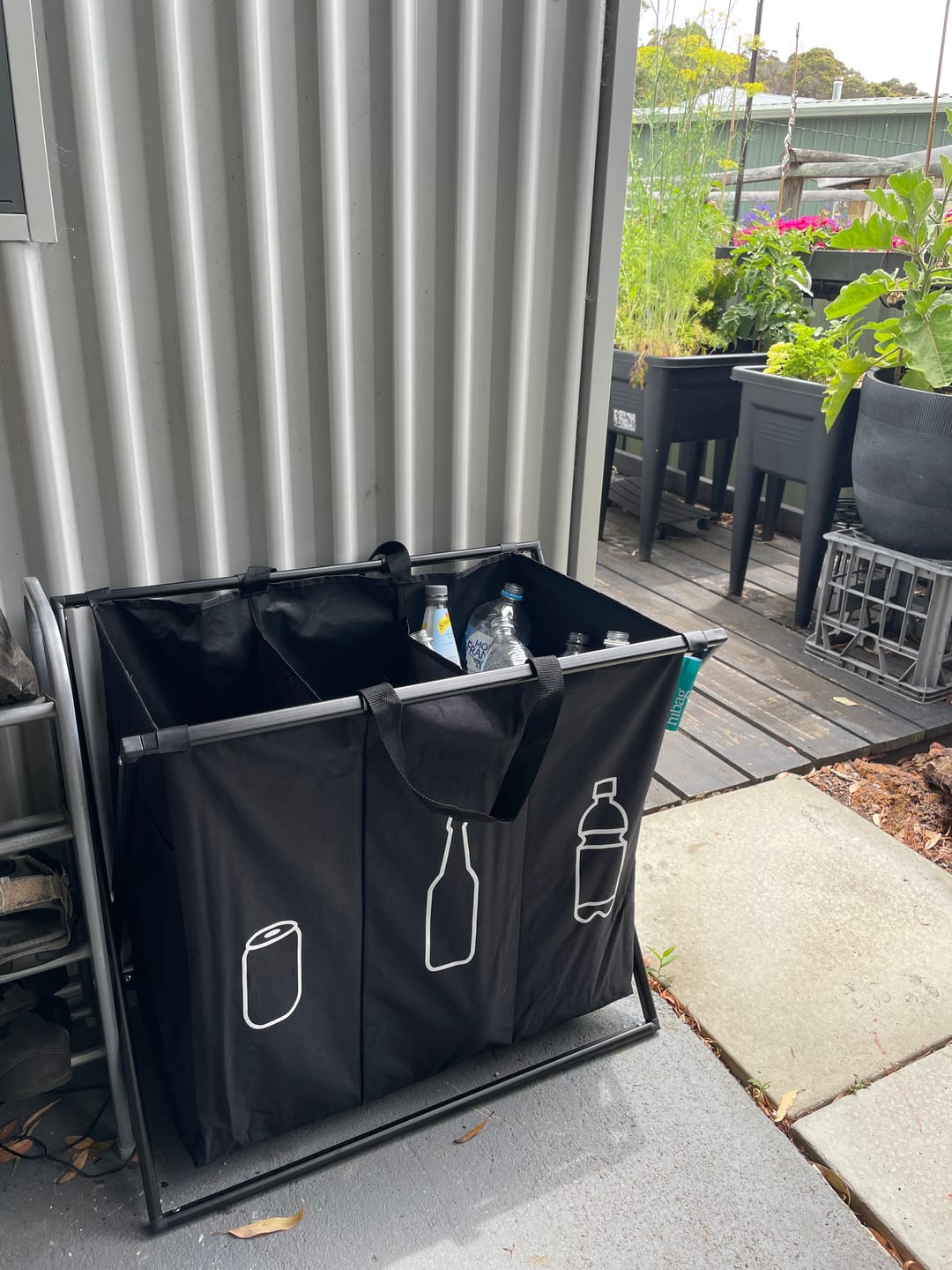 Customer photo review of Mobile Recycle Station - 3 Panel