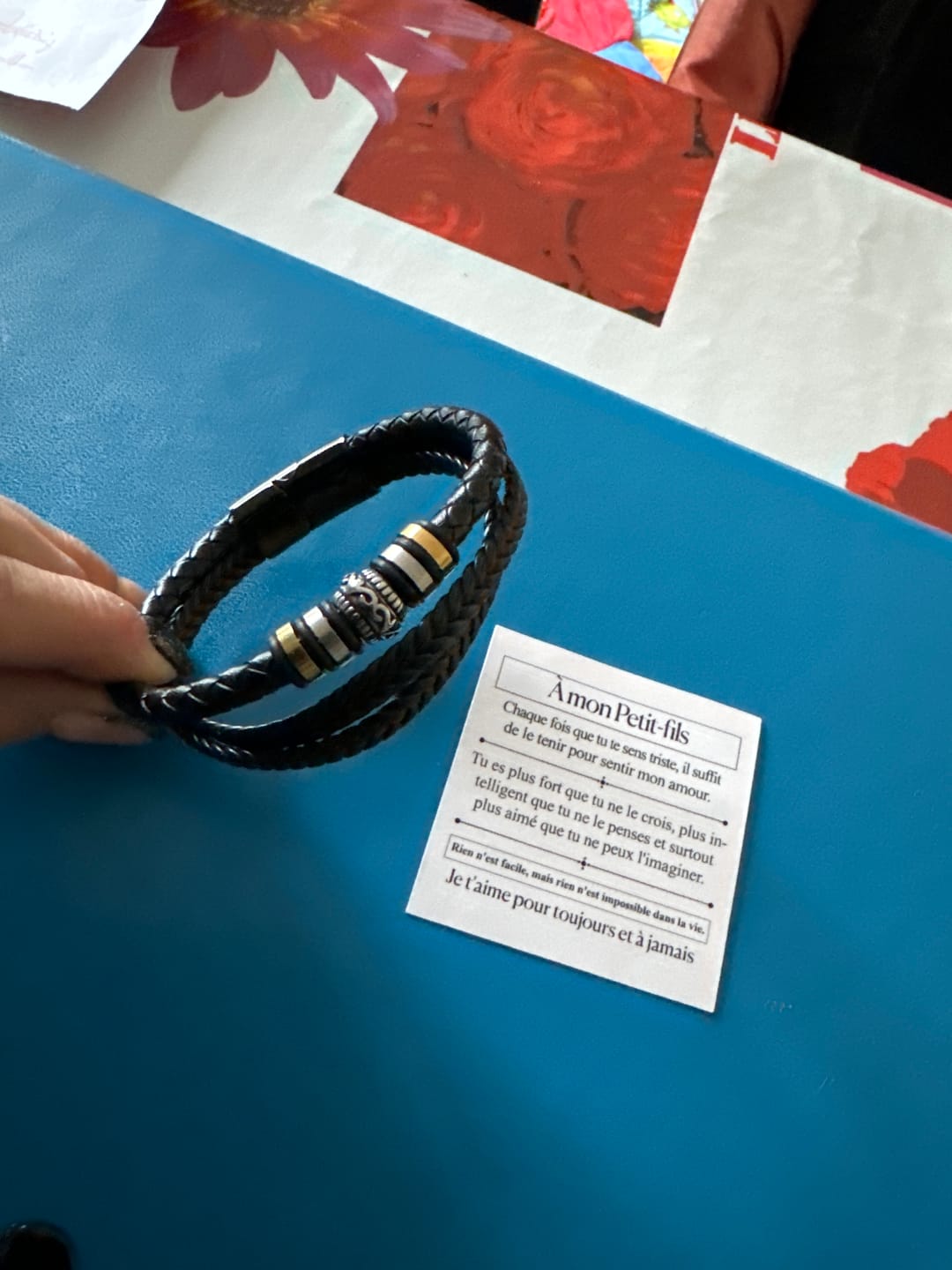 Customer photo review of À mon Petit-Fils - Bracelet Je t'aime toujours et pour toujours