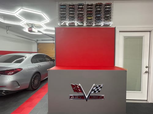 Customer photo review of Hexagon Garage Lights | 5 Piece Hex Grid