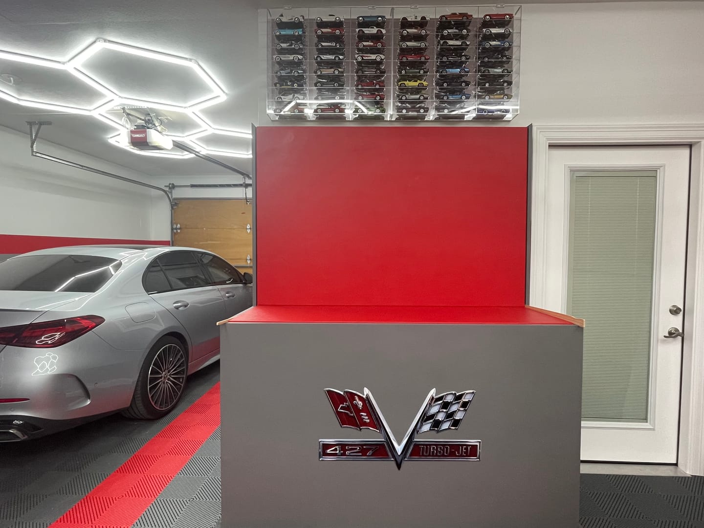 Customer photo review of Hexagon Garage Lights | 5 Piece Hex Grid