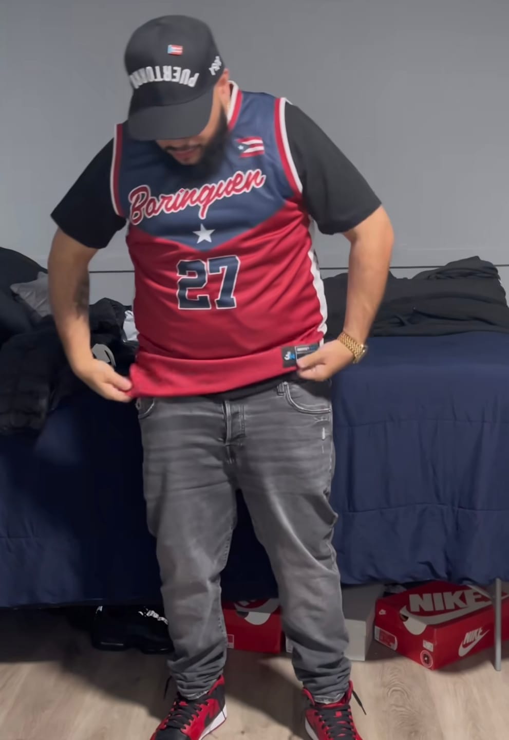 Customer photo review of Puerto Rico Custom Basketball Jersey