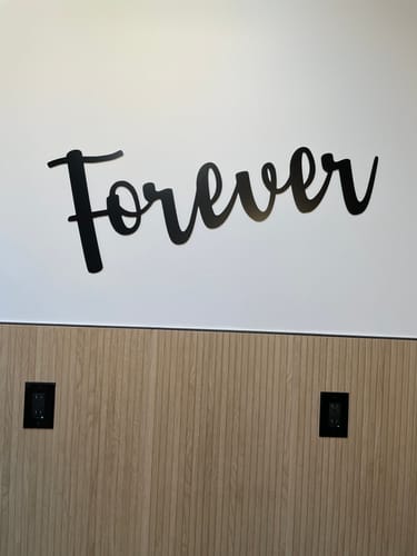 Customer photo review of Custom Metal Words, Text, Metal Sign, Personalized Metal Wall Decor, Housewarming Gift