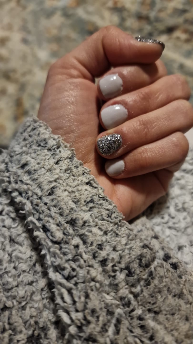 Customer photo review of Ruby Red Dipping Powder