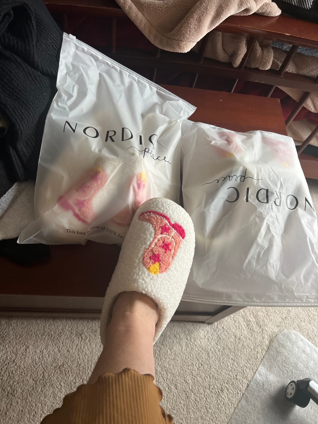 Customer photo review of Cowboy Boots Slippers