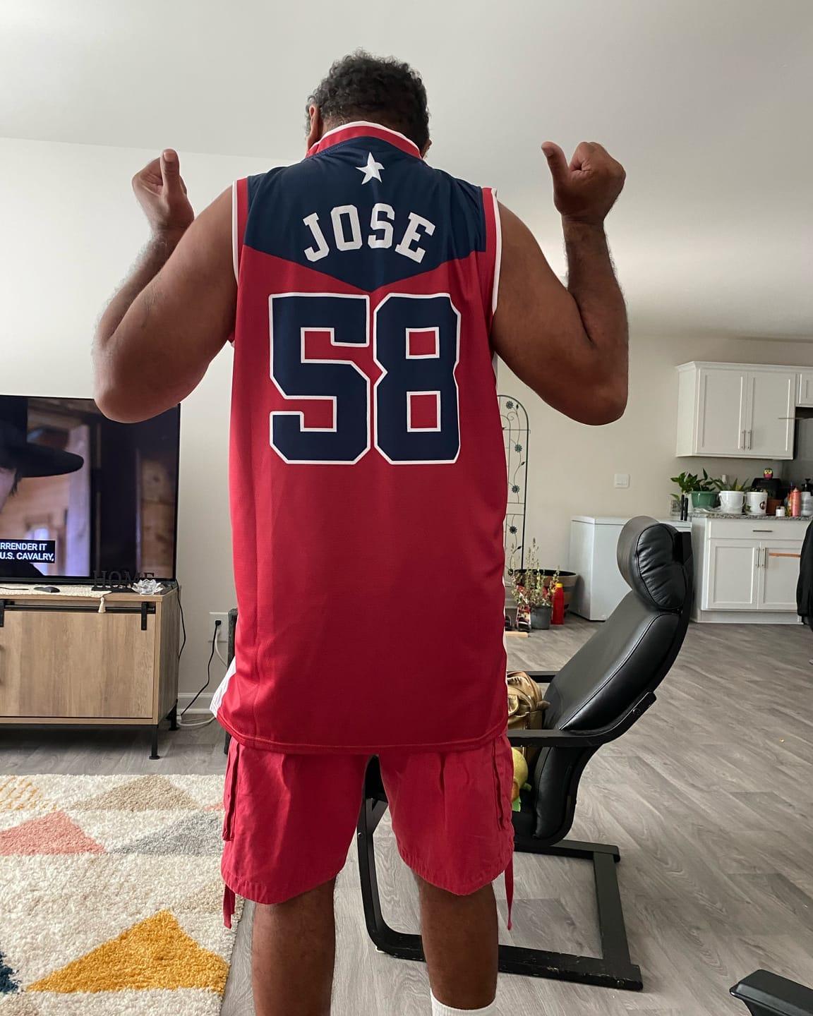 Customer photo review of Puerto Rico Custom Basketball Jersey