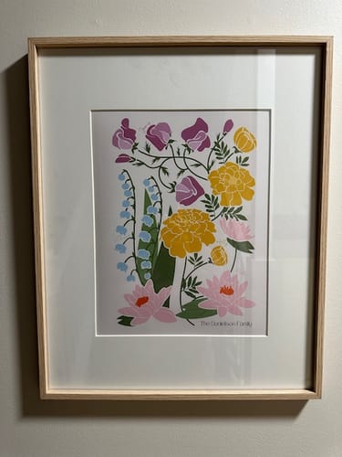 Customer photo review of Family Birth Flower Illustration