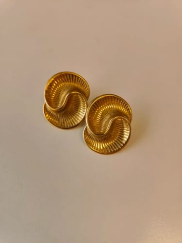 Customer photo review of Spiral Serenade Earrings
