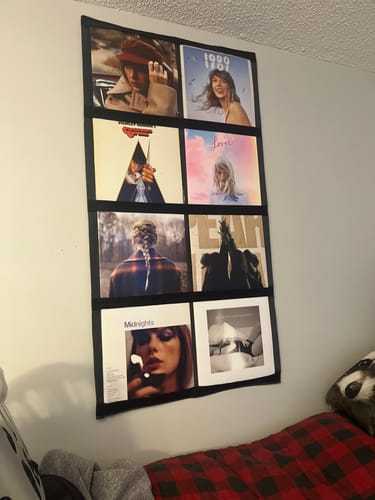 Customer photo review of 12" Vinyl Record Display Frame - LP Wall Storage