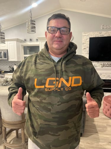 Customer photo review of Forest Camo Distressed Hoodie