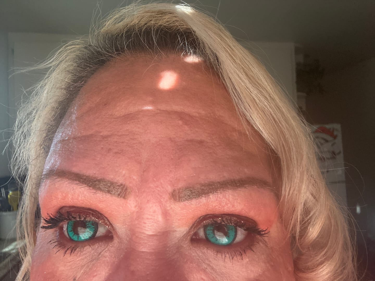 Customer photo review of Cosplay ICE Green Prescription Colored Contact Lenses