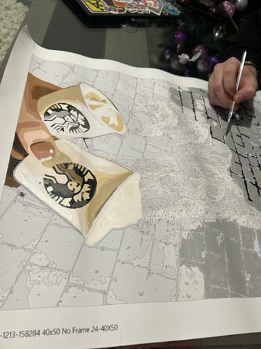 Customer photo review of Custom Paint By Numbers Kit